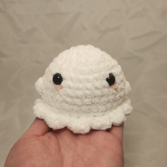 Hand Crafted Other - 3" Handmade By Skylar Crochet Pocket Ghost Plush Stuffed Animal